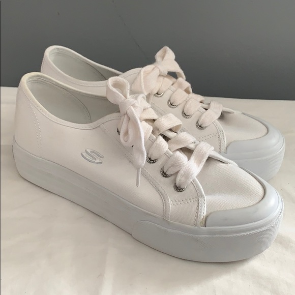 white platform sketchers